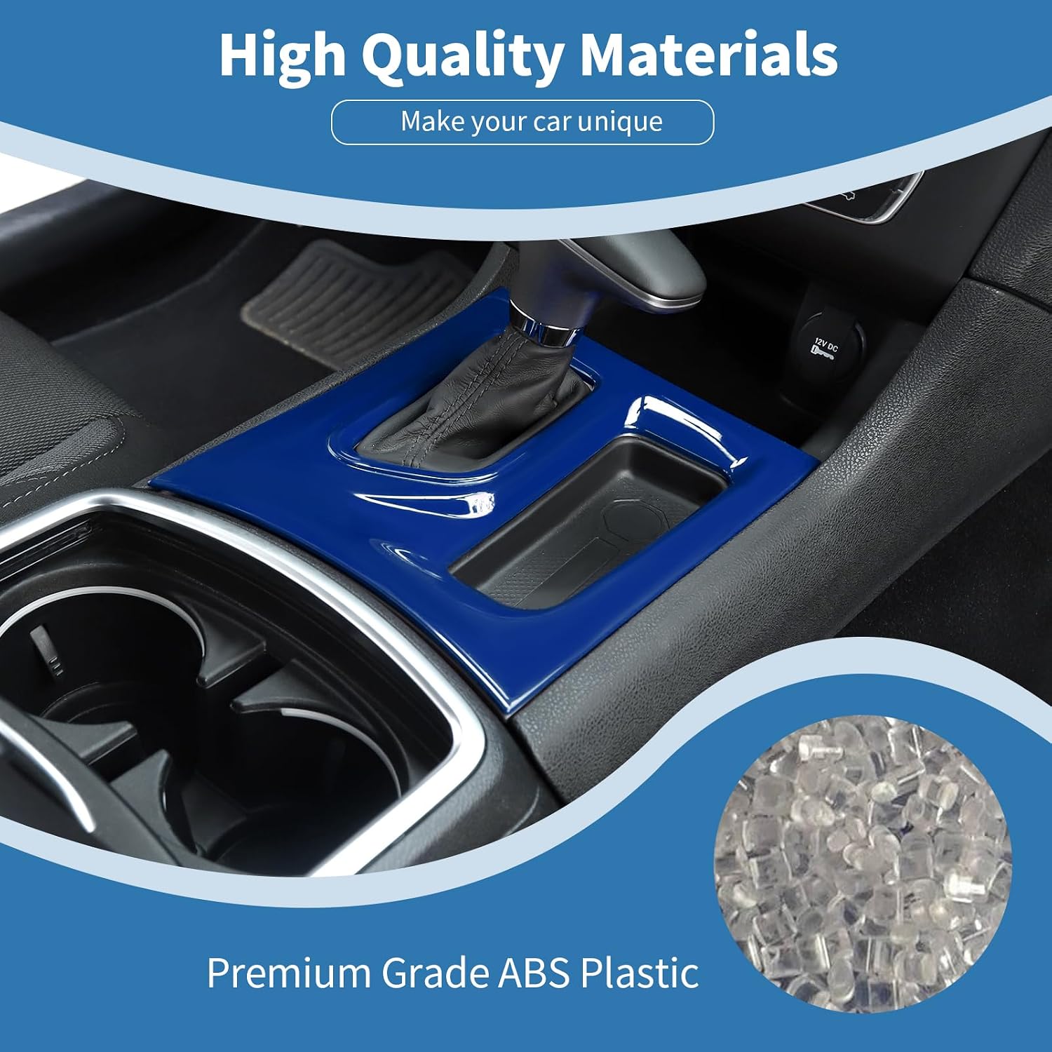 for Charger Gear Shift Panel Cover Trim Fit for Dodge Charger 2015-2023 Blue Interior Accessories 1pc