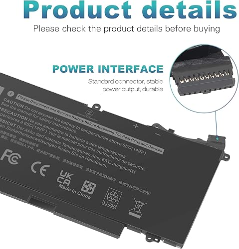 Miniatura 6 de Fancy Buying K5XWW - Batería para portátil Dell Latitude 7389 7390 2 en 1 Latitude 12 5000 5289 2 en 1, compatible con E5289 L3180 Series P29S001