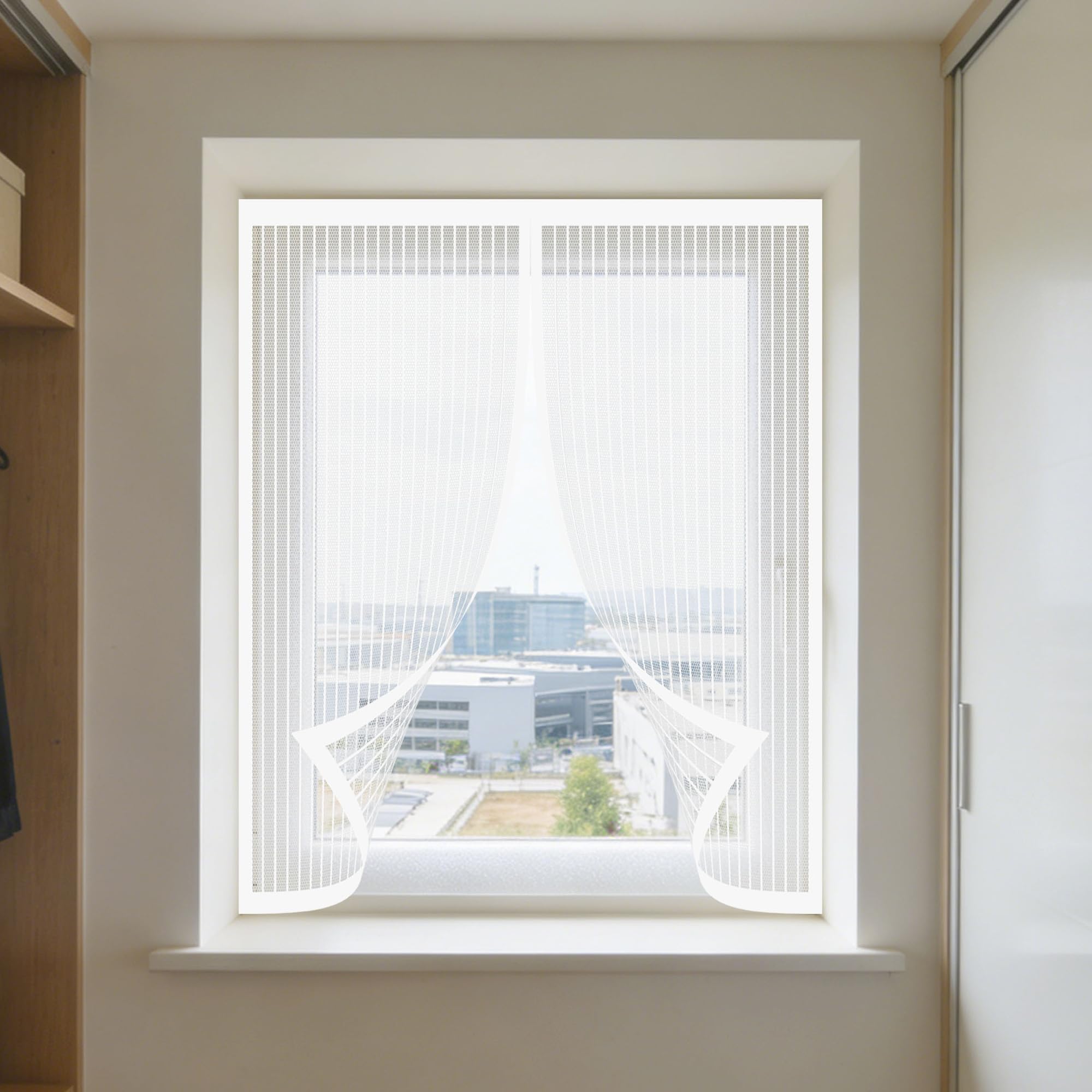 Moustiquaire magnétique fenêtre facile à installer pour aérer la maison
