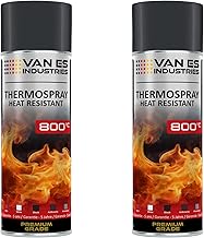 2 x Oven Paint Anthracite Grey 400 ml Heat Resistant Paint up to 800 °C Exhaust Paint Grill Paint Thermal Paint Spray