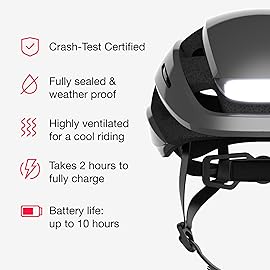 Lumos Ultra Smart Bike Helmet | Customizable Front and Back LED Lights with Turn Signals | Road Bicycle Helmets for Adults: Men, Women (Without MIPS)