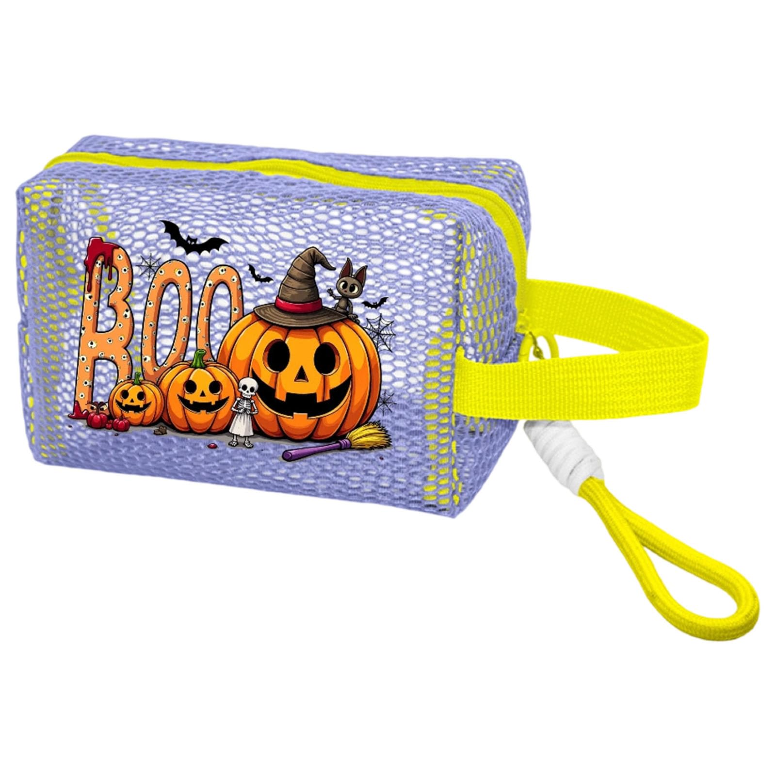 Kangnice Halloween Candy Collection Bags for Children Sturdy Meshes Trick or Treating Pouches Party Supplies Clear Halloween Candy Collection Pouches