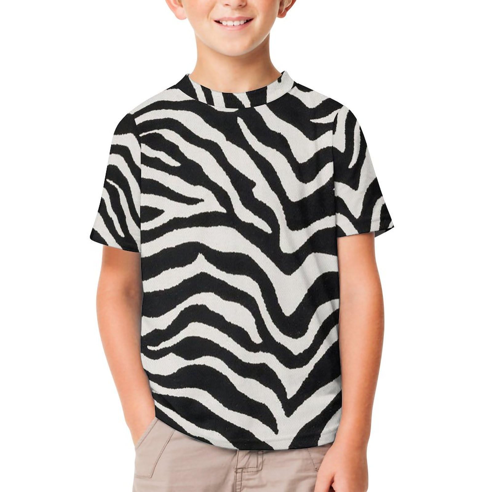 Amazon.co.jp: 子供服 ゼブラ柄 Tシャツ キッズ 半袖 ティーシャツ  