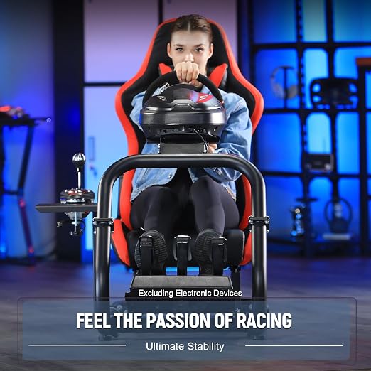 Simulador de Carrera Marada Racing Cockpit con Soporte TV y Asiento Rojo miniatura 2