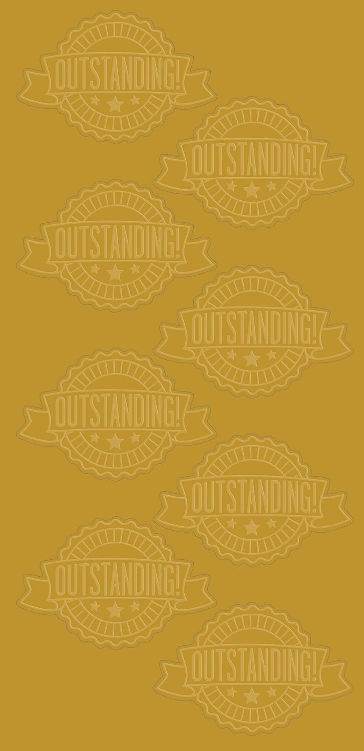 Great Papers! Starburst Embossed and Gold Foil Certificate Seal, 1.75", 48 Count (903419) : Everything Else