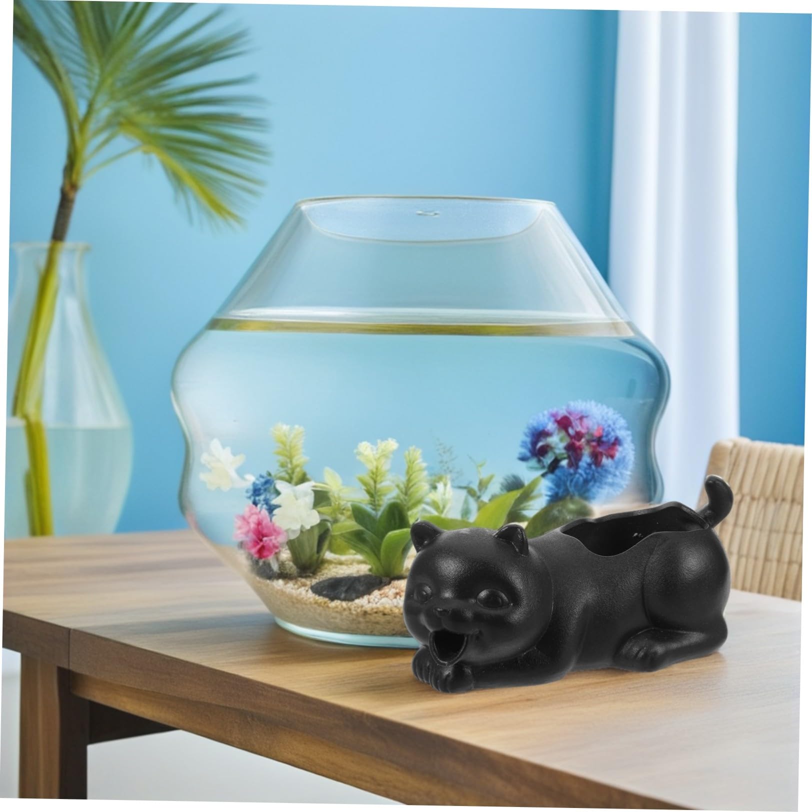 Toyvian Keramik Aquarium Dekoration Katzenbrunnen Wasser Diffusor für Süßwasseraquarien Gartenteich Sauerstoffanreicherung Aquarium Zubehör