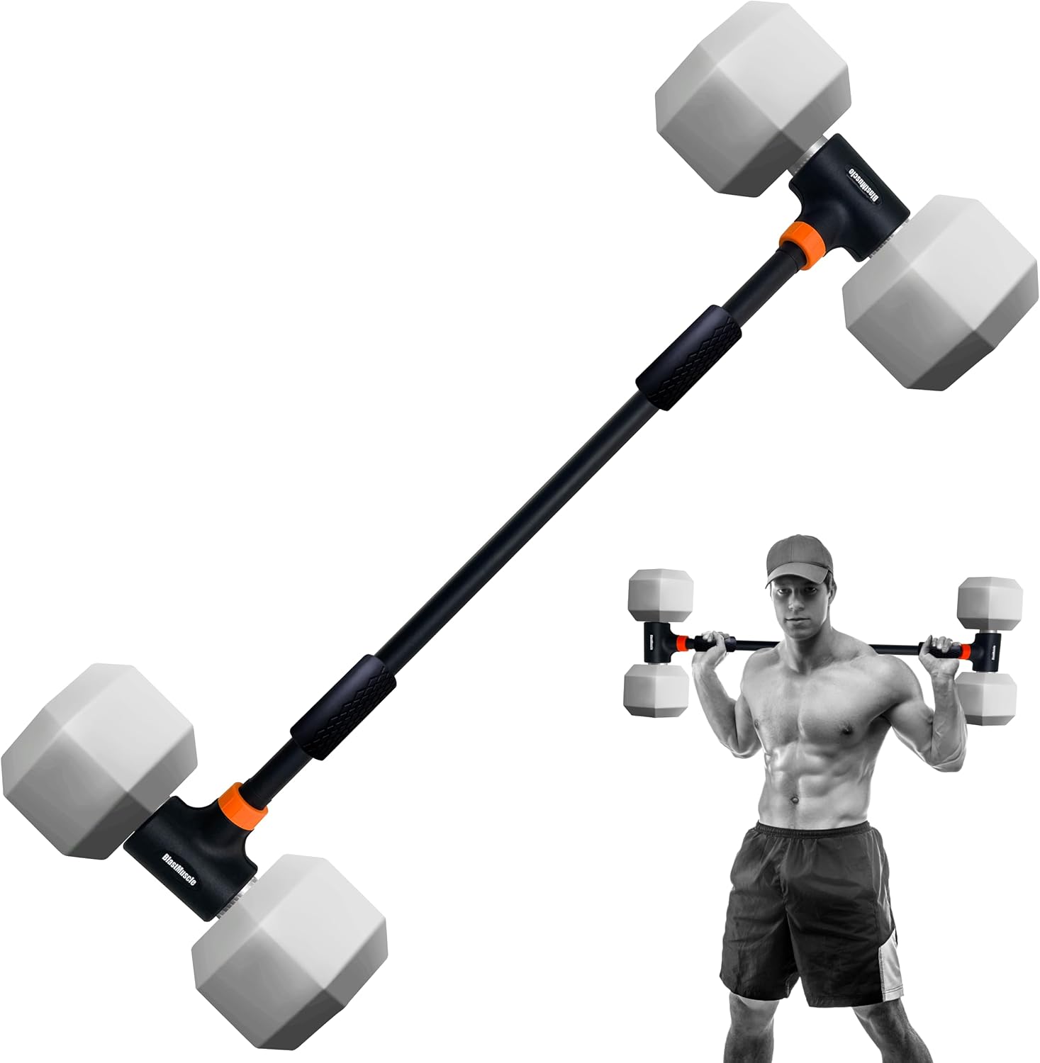 Skywin Adjustable Barbell to Dumbbell Bar Dumbbell Barbell Converter