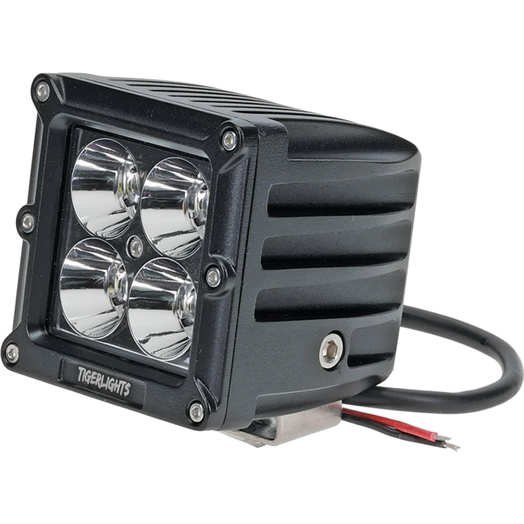 Tiger Lights TL200S - Faretto LED quadrato, 12 V, 16 A, 900 lumen, per fuoristrada