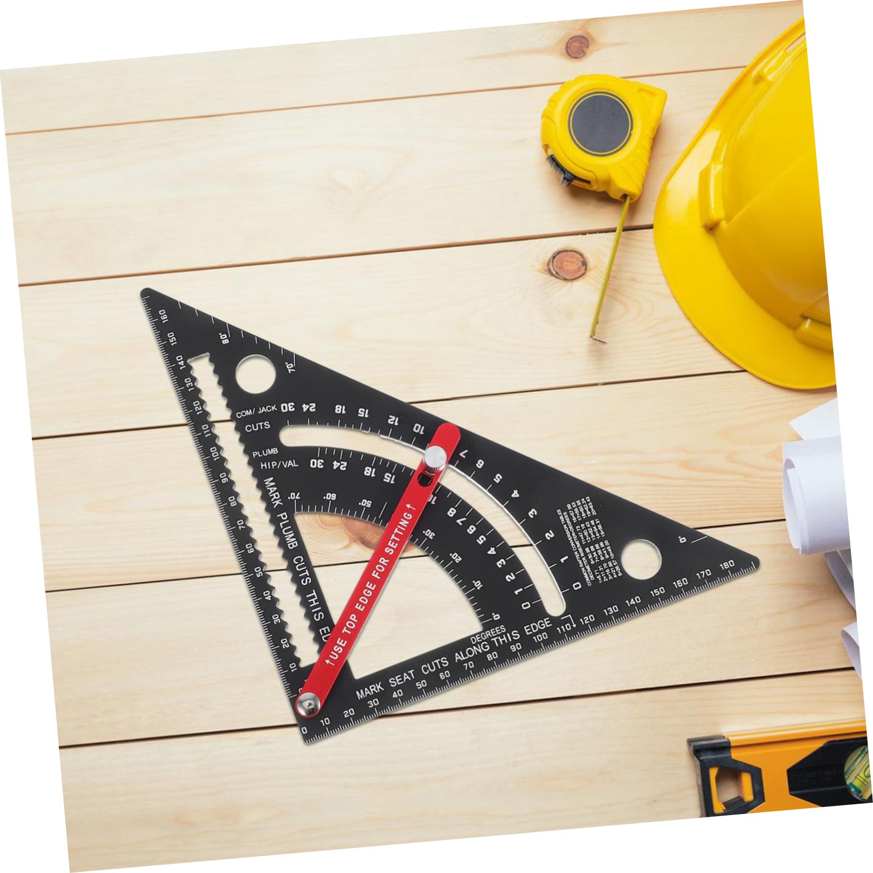 Tofficu Squadra Da Carpentiere Regolabile Alluminio Righello Con Marcatura Per Misurazioni Angolari Precise Strumenti Per Lavorazione Carpenteria