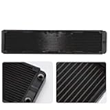 Computer Heat Exchanger Radiator, G1/4 Thread 480mm Water Cooling Radiator 18-Tubes Aluminum Alloy Heat Exchanger Computer for Cooling System