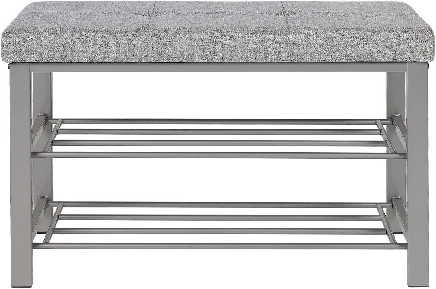 Neatfreak Upholstered Storage Bench for Shoes Double Seat Shoe Bench