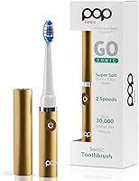 Vista 1 de Cepillo de dientes eléctrico Pop Sonic (oro metálico) - Cepillos de dientes de viaje con batería AAA Cepillos de dientes eléctricos para niños