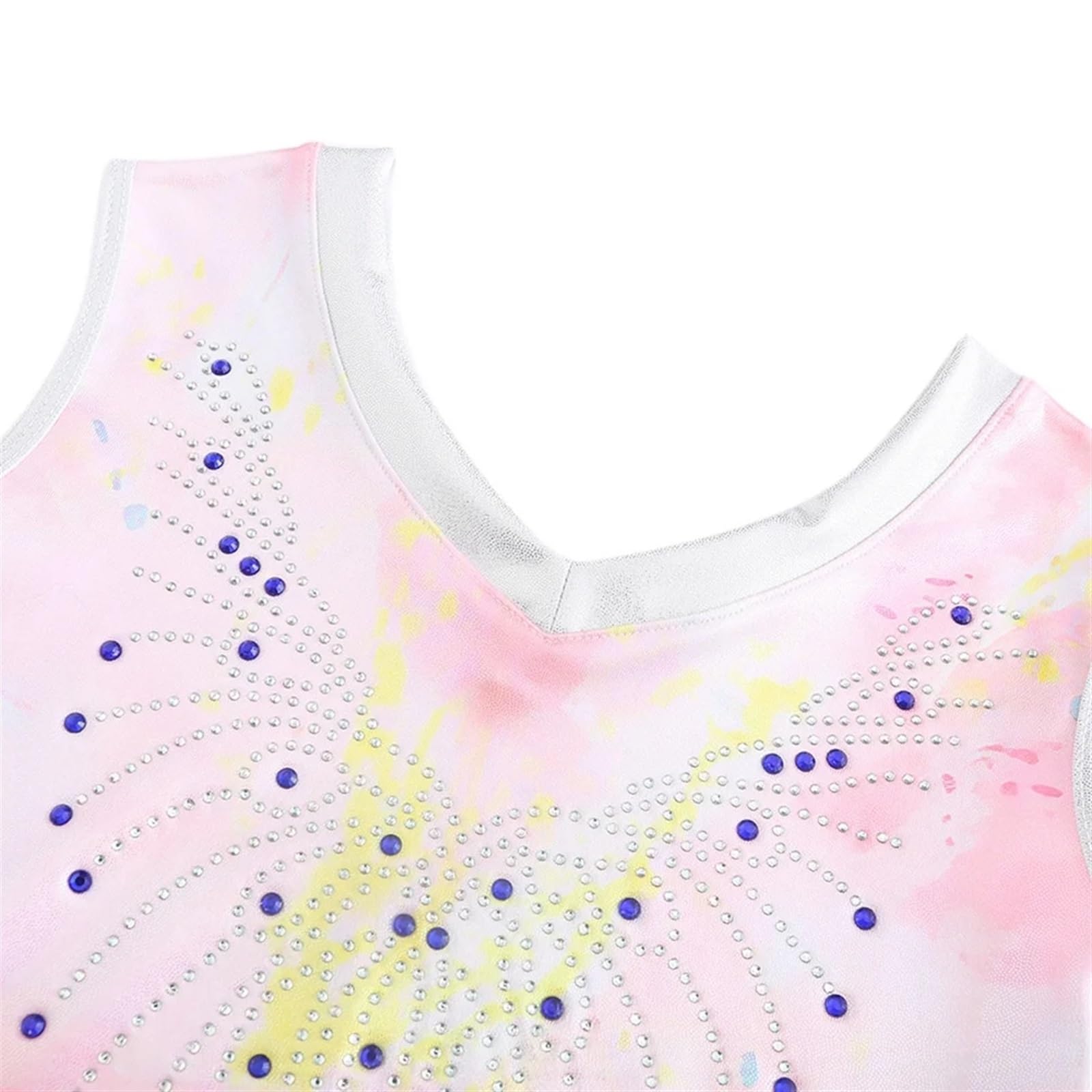 Maillot Gimnasia Ritmica Leotardos de Gimnasia for niñas Vestidos de Ropa Deportiva Brillantes de una Pieza for niñas Sin Mangas Apperal atlético for niños