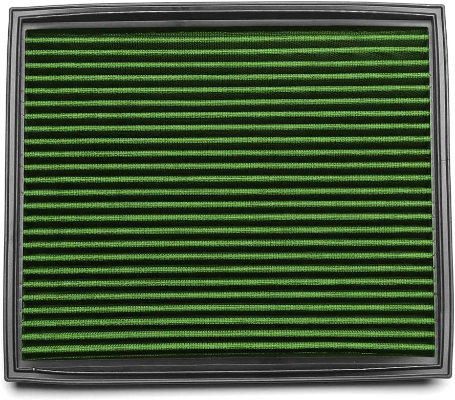 DNA Motoring AFPN-139-GN Washable Drop In Panel Air Filter [Compatible with 11-17 BMW X5 X6 / 11-16 ActiveHybrid 5/11-15 ActiveHybrid 7/11-15 740i/ 11-15 740Lio / 12-18 640i / 11-16 535i & GT]