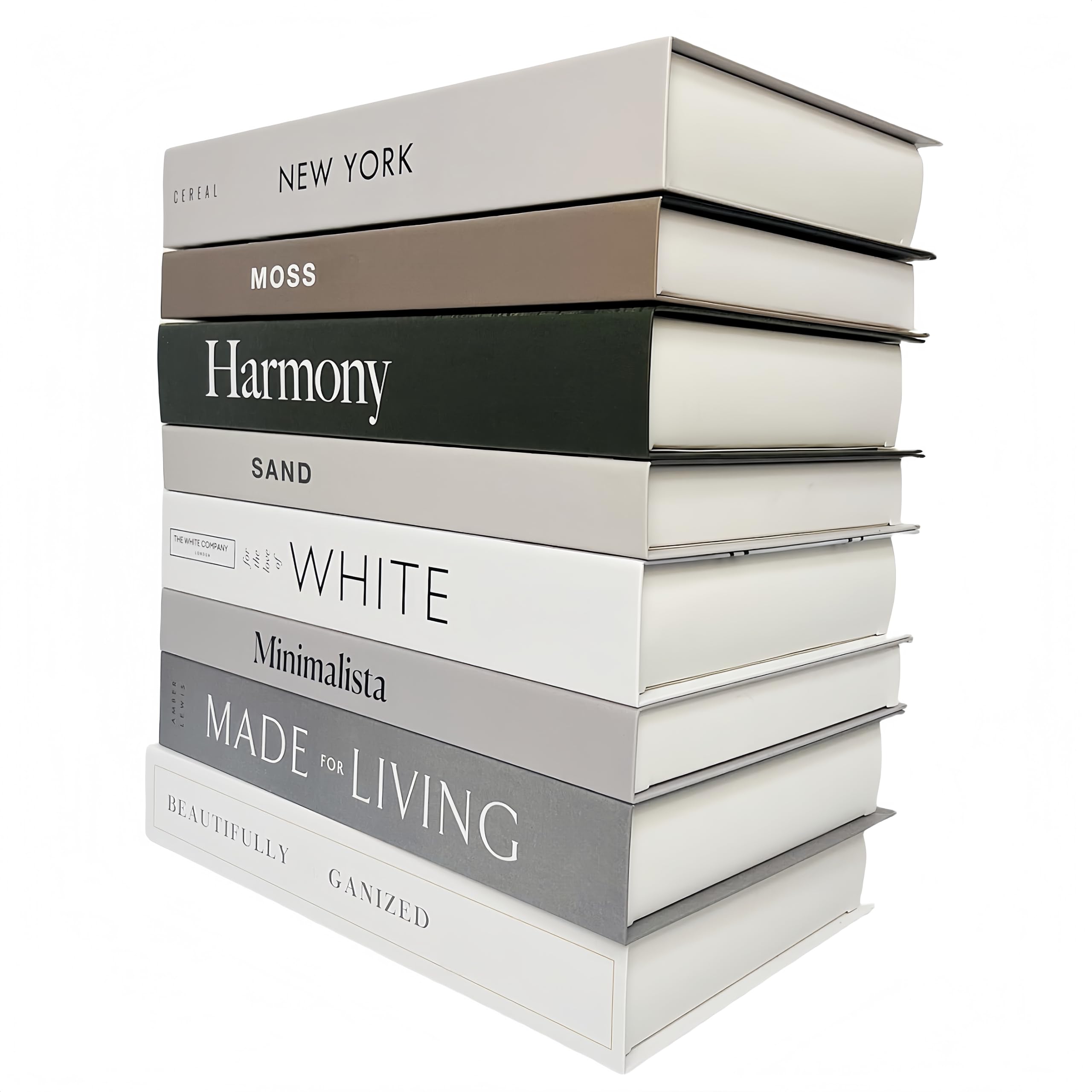 8 PCS Decorative Books, Ediactcyl Decoration Faux Books for Home Decor | Modern Fake Books for Bookshelf Coffee Table (M68)