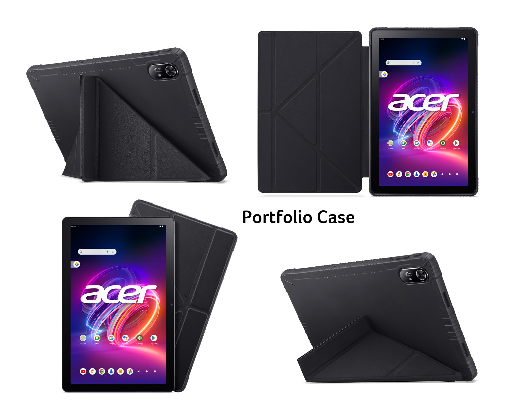 Acer Iconia Tab P11, Tablette Tactil 11'' 2K WUXGA IPS avec Portfolio Case (MediaTek MT8781, RAM 8 Go, SSD 128 Go, Bluetooth, USB-C, Wi-Fi, MicroSD, Android 14), Tablette Noir Finition Métal