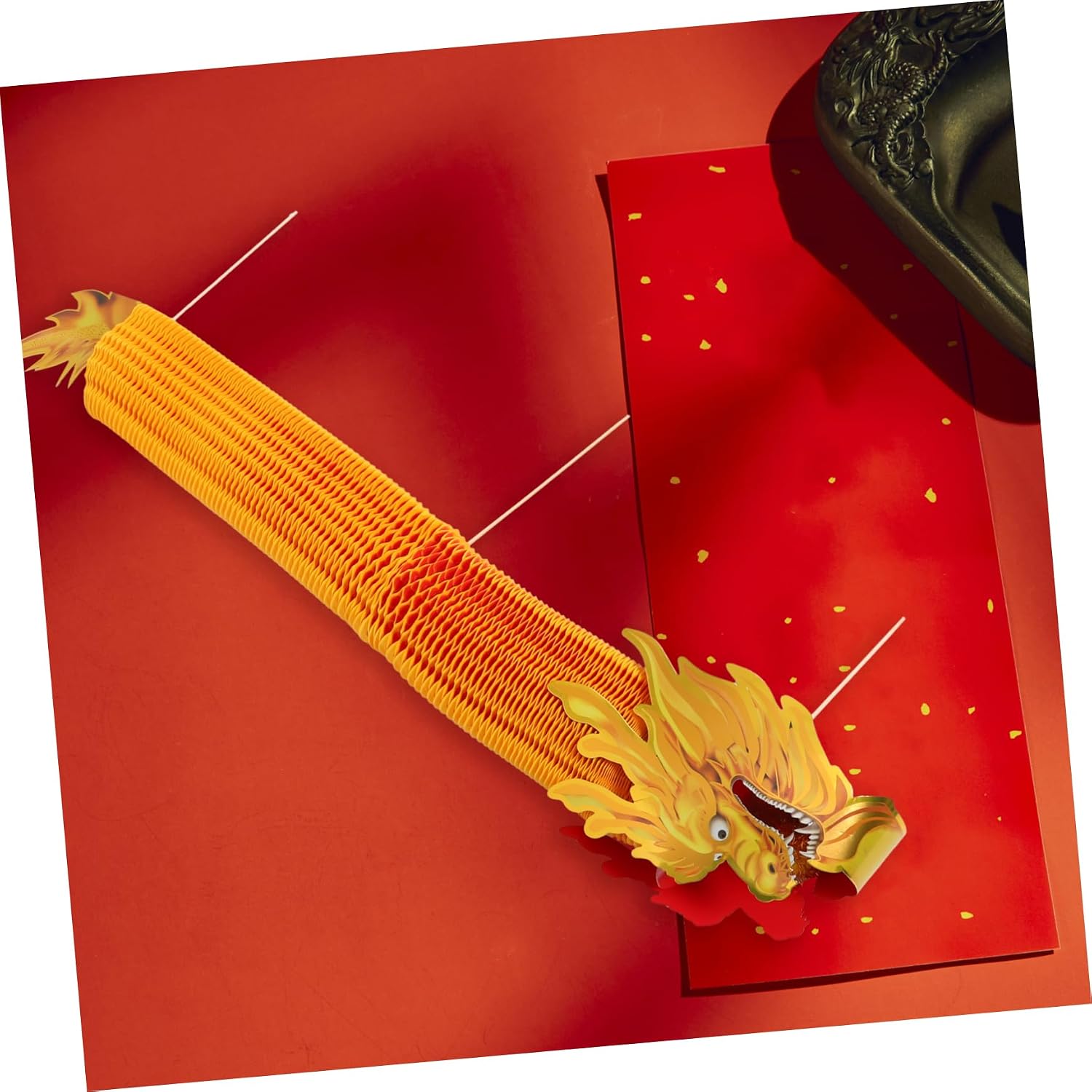 Milisten Year Handheld Dragon Photo Prop Paper Lantern Decoration for Celebrations Joyful Party Supplies Use image 3