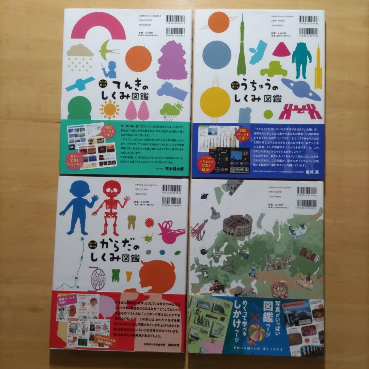 めくって学べる しくみ図鑑 からだのしくみ図鑑・せかいの図鑑・てんき
