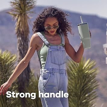 Hydro Flask 40 Oz Travel Tumbler with Handle, Lid and Straw - Insulated Stainless Steel in Sugar Crush