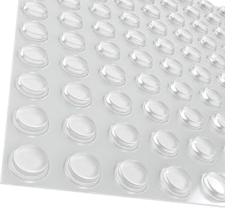 128PCS Cabinet Bumpers Clear Rubber Bumpers Self Adhesive, Soft Cabinet Door Bumper Pads, Rubber Bumpers for Drawers, Cupboards, Cutting Boards, Glass Tops, Picture Frames, Kitchen Furniture