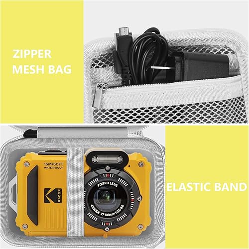 Miniatura 10 de Leayjeen Funda para cámara digital compatible con YISENCEHICSHONTrsunowZNIARAKLRawiemy cámara digital impermeable de alta definición subacuática,