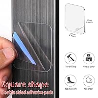 Vista 6 de 50 almohadillas adhesivas de doble cara para montaje, cinta cuadrada precortada de dos caras de 1-3/8 pulgadas, cinta adhesiva de doble cara