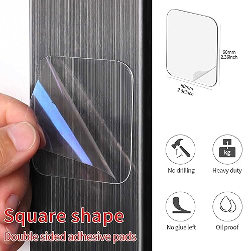 Miniatura 7 de 50 almohadillas adhesivas de doble cara para montaje, cinta cuadrada precortada de dos caras de 1-38 pulgadas, cinta adhesiva de doble cara para