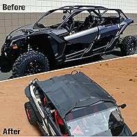 Vista 6 de A & UTV PRO Cubierta deportiva para 2017-2025 Can Am Maverick X3 MAX RS DS Turbo Accesorios, 4 piezas combinadas de polietileno duro y resistente