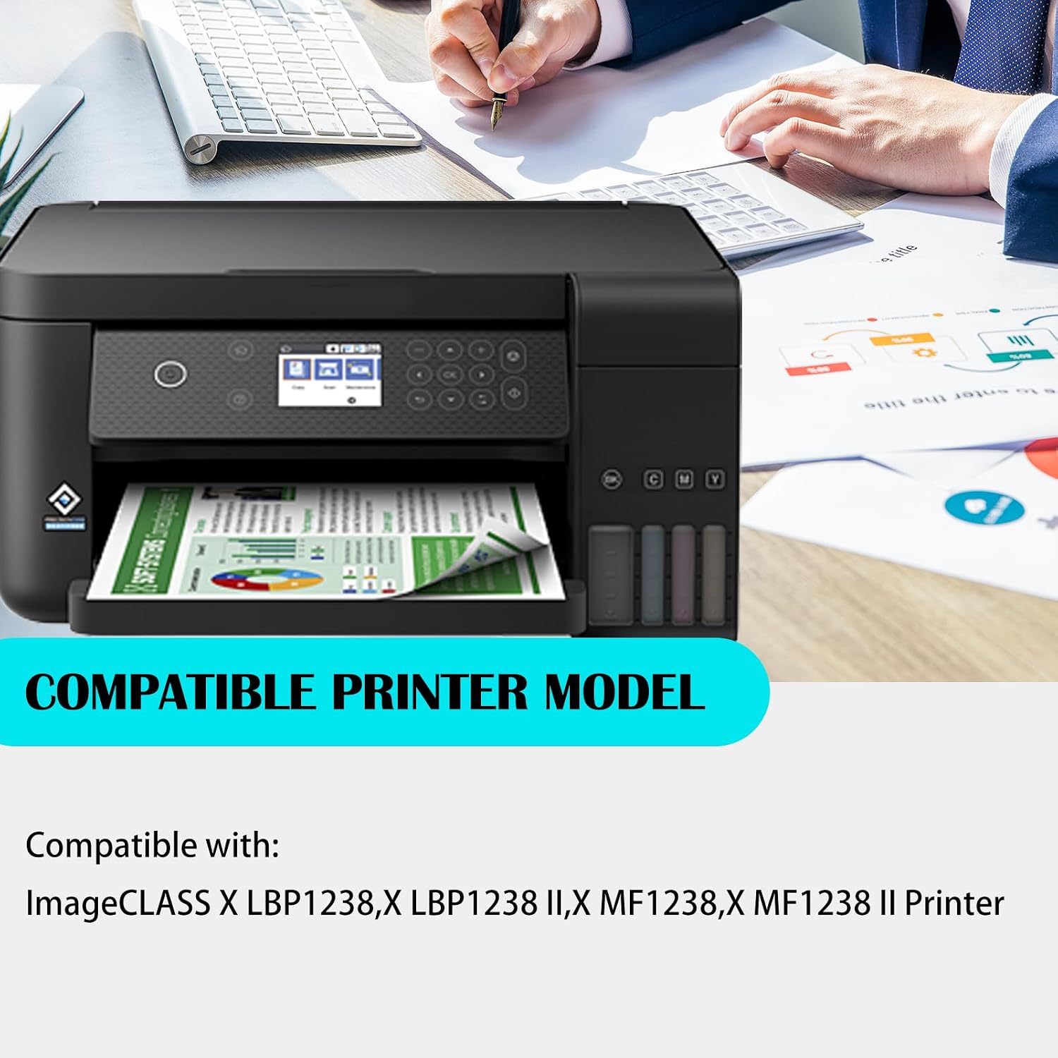 T08 Black Toner Cartridge Compatible for Canon T08 3010C005AA Black Toner for Canon imageCLASS X LBP 1238,X LBP 1238II,X MFP 1238,X MFP 1238II Printer(1-Pack)