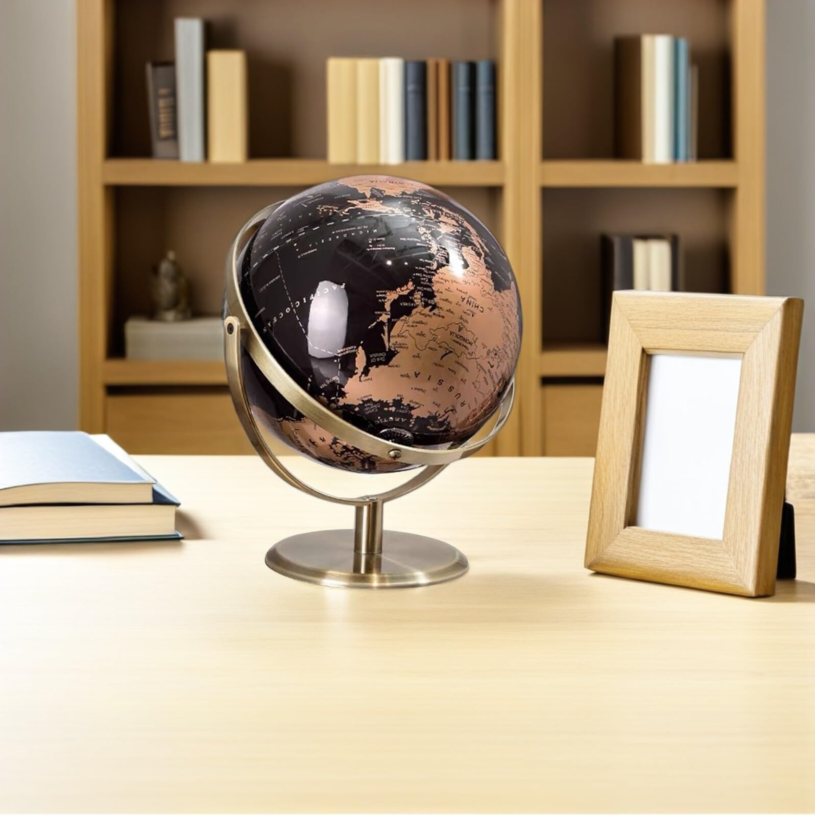 Drehbarer Vintage Erdglobus mit Stabilem Abs Sockel Detaillierte Weltkarte für Büro und Schreibtisch Pädagogisches Geographie Lernwerkzeug für Kinder