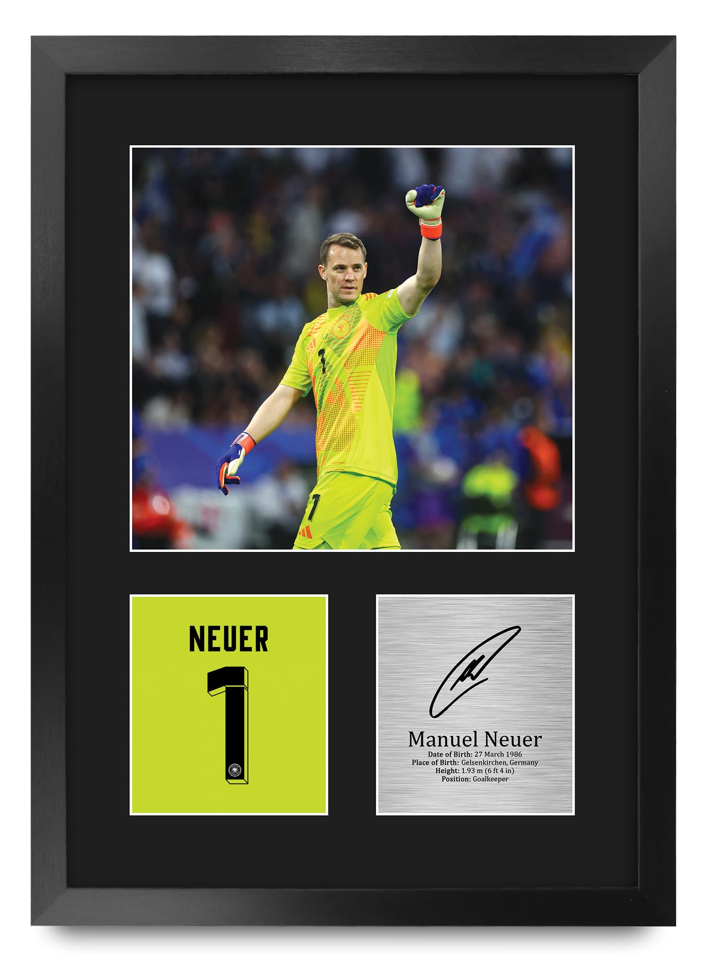 HWC Trading Manuel Neuer Germany Gifts Printed Signed Autograph Picture for Football Fans and Supporters - A3 Portrait Framed — image 1