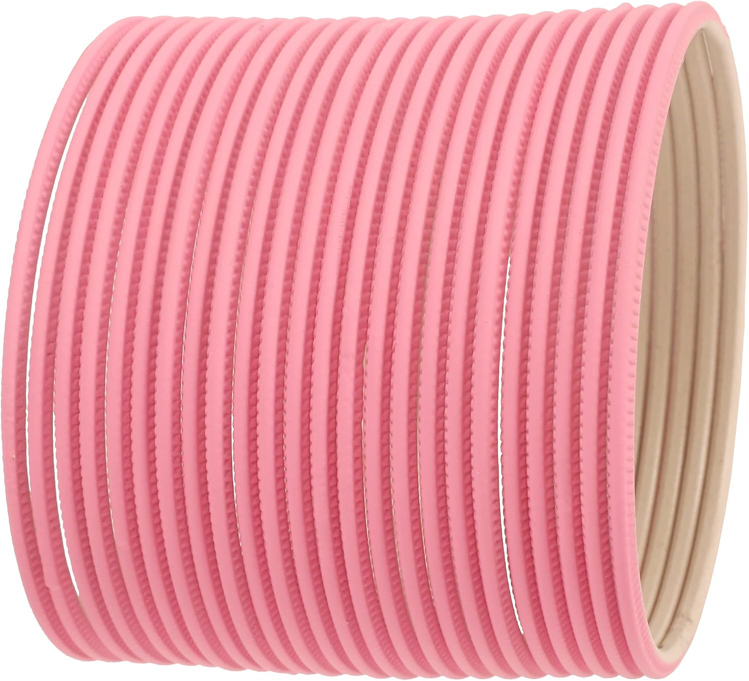 Touchstone NEW Indian Bollywood Pastel Color Bangle Collection Beautifully Handcrafted Western Choice Pastel Light Carrot Color Designer Jewelry Bracelets Bangles. Set Of 24.