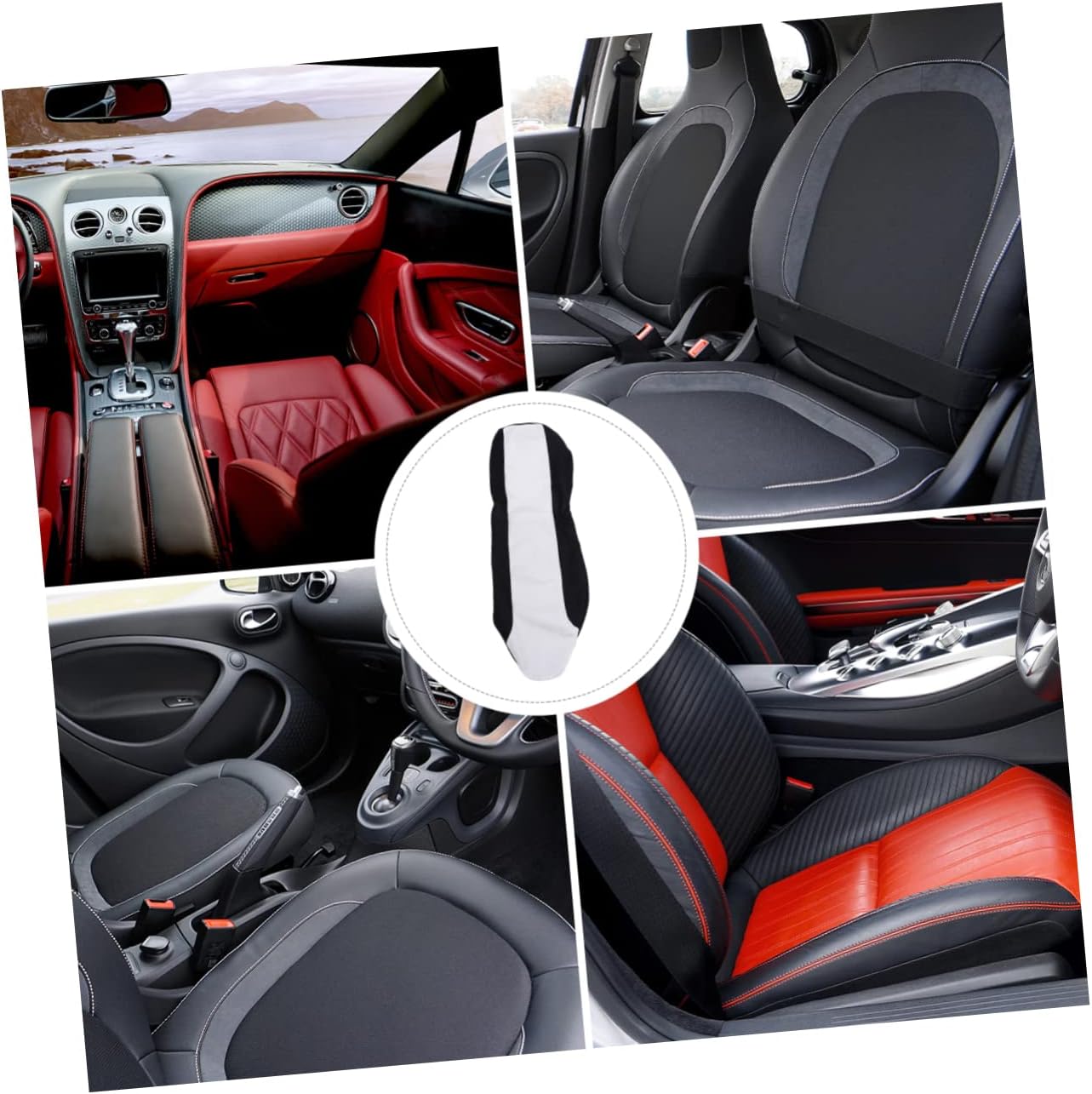 Double-Layer Nylon Mesh Sponge Car Seat Cover Front Seat Protector Washable Automotive Seat Covers Seat Covers for (red)