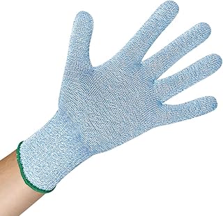 FRANZ MENSCH 6 Stück Hygostar Schnittschutzhandschuhe Cut Allfood Steel | Edelstahl, Karton, hellblau, 8/M, Schnittschutzhandschuhe, Baustellehandschuhe, Schnittfeste Handschuhe