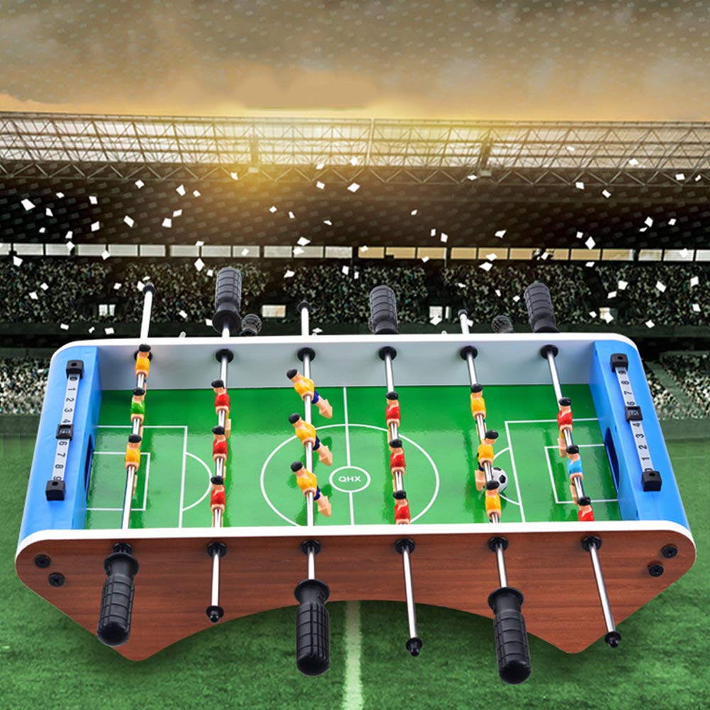 Chrees Futbolín Juegos de Fútbol Mini Juego de Futbolín Juego de Fútbol de Escritorio 6 Varillas Simulación de Barras de Puntuación de Interior para el Hogar, Fiesta