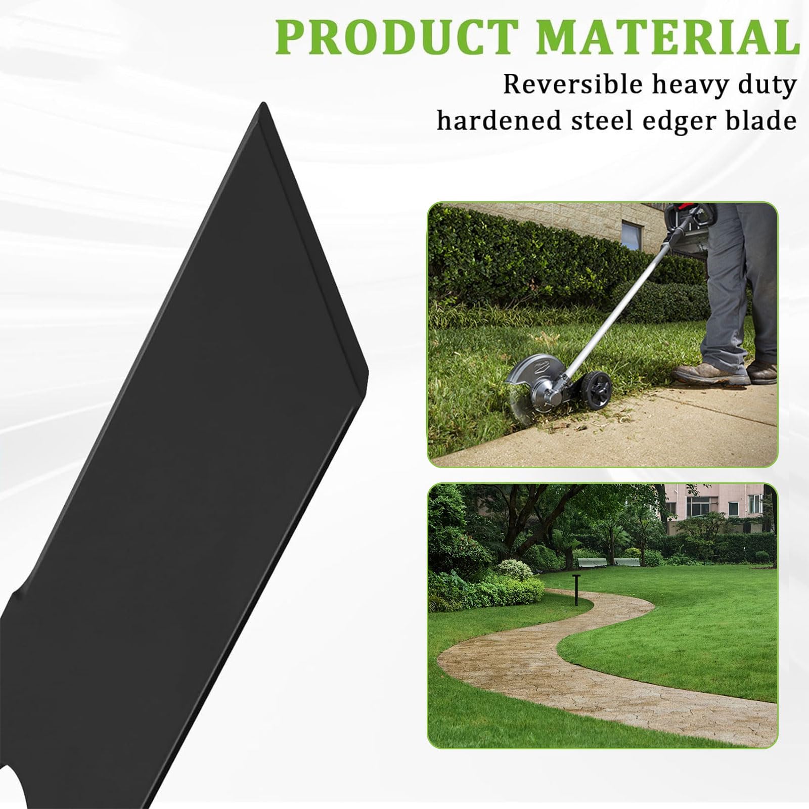 5 cuchillas giratorias para bordeadora (8 x 2 pulgadas) con agujero de 1 pulgada, adecuadas para la mayoría de bordeadoras, compatibles con Stihl, Ego, Echo, Ryobi, Kobalt Edger, reemplaza 720-237-001