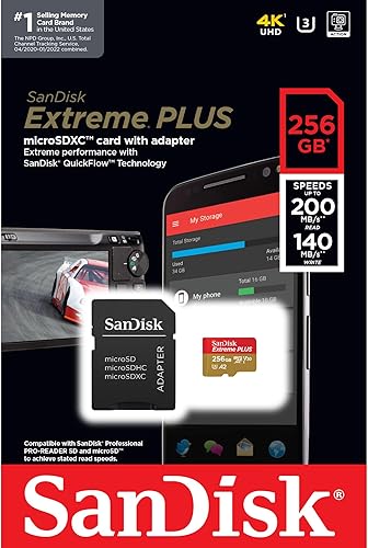 Miniatura 5 de Sandisk Tarjeta Microsd Extreme Plus de 256 gb con adaptador Sd