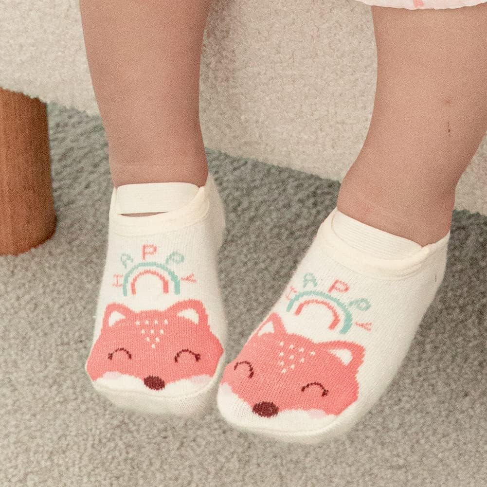 Zumou Baby Non Skid Anti Slip Socks Grip for Toddler Girls Boys Slipper 0-36 Months 6 Pairs - Image 2