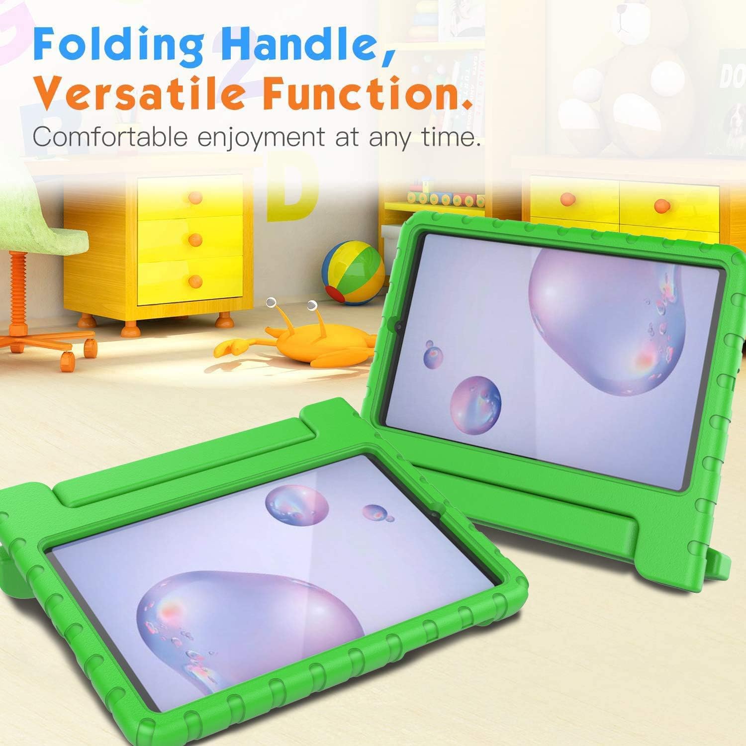 BMOUO Kids Case for Samsung Galaxy Tab A 8.4 2020 SM-T307, Galaxy Tab A 8.4 Case, Shockproof Light Weight Protective Handle Stand Kids Friendly Case for Samsung Galaxy Tab A 8.4 2020 - Green