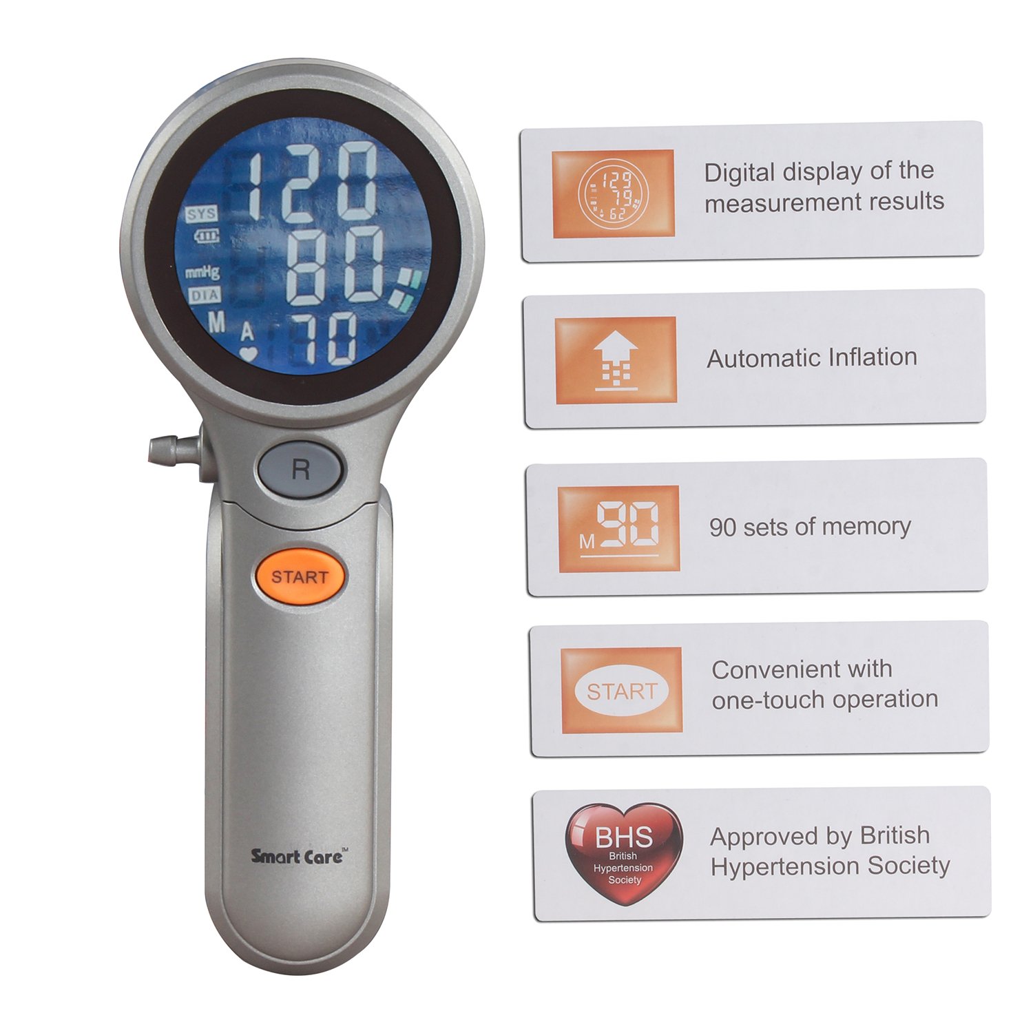 SMARTCARE Digital Upper Arm Cuff Accurate and Portable Blood Pressure Monitors for Home or Clinical Use 4