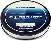 KastKing FluoroKote Fluorocarbon Coated Fishing Line - Invisible Leader, Fast Sinking, Abrasion Resistant, Low Stretch 4-40LB