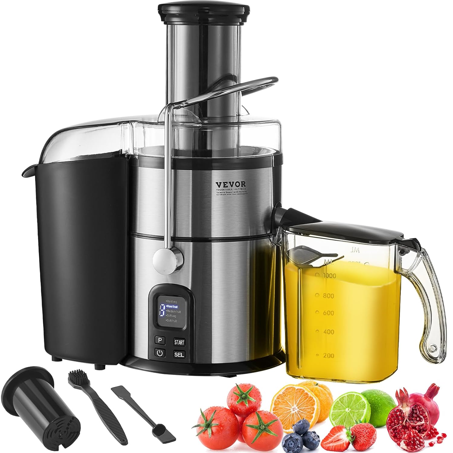 VEVOR Juicer Machine, 850W Motor Centrifugal Juice Extractor, Easy