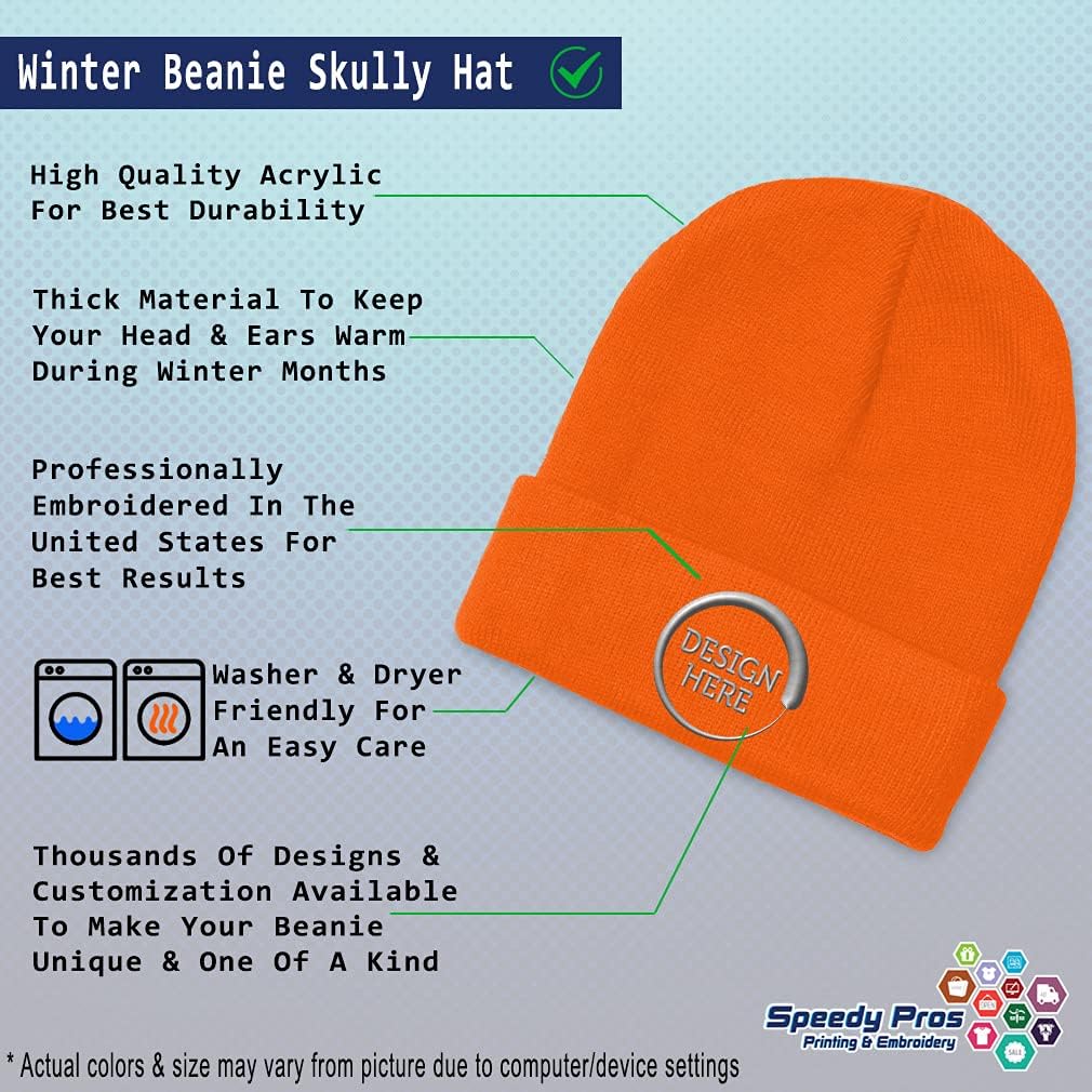 Speedy Pros Beanies for Men American Flag Embroidery Skull Cap Winter Hats for Women Acrylic One Size - Image 4