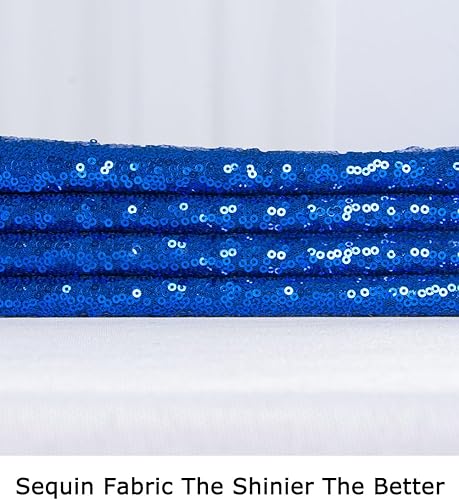 Vista 111 de ShiDianYi Mantel glamoroso de lentejuelas de 1 yarda para mesa de postre de boda, 49.2 in de ancho