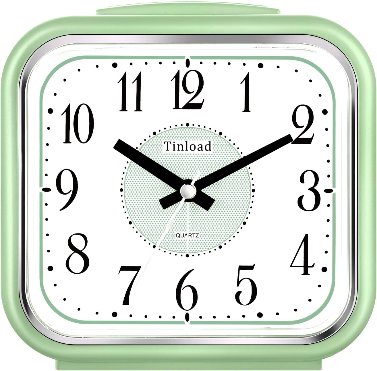 5.5" Silent Analog Alarm Clock Non Ticking, Gentle Wake, Beep Sounds, Increasing