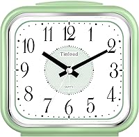 Vista 7 de Reloj despertador analógico grande de 5.5 pulgadas, silencioso, sin tictac, suave despertar, sonido de beep, volumen creciente, función