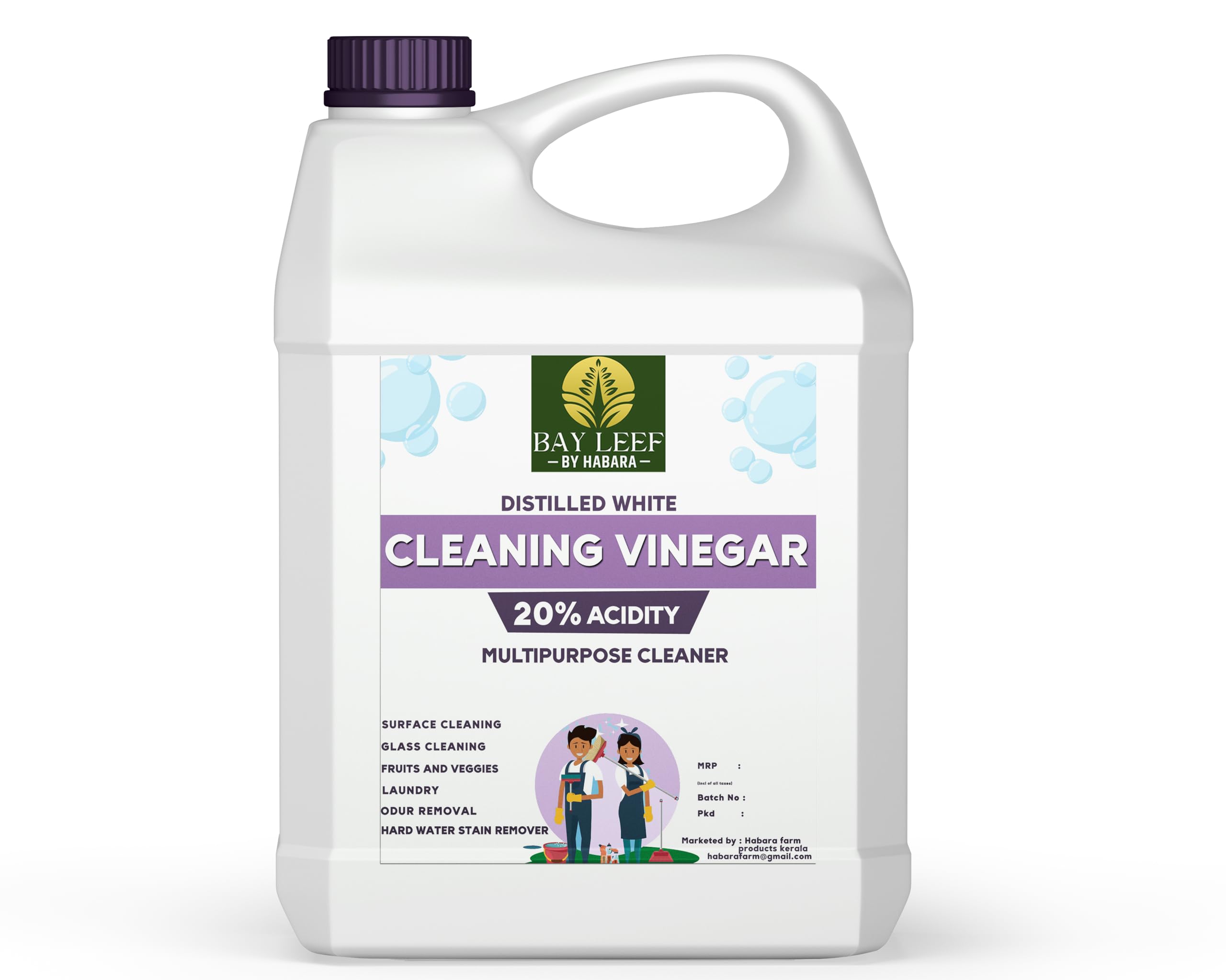 Bayleef White Distilled Cleaning Vinegar 5L | 20% Acidity | Distilled vinegar for Cleaning | Multi-Purpose Vinegar Cleaner for Bathroom, Floor, Kitchen & Clothes | Natural Home Cleaning Solution-image-11