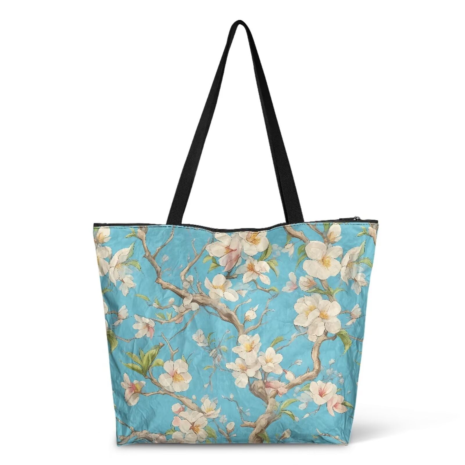 Art Lover Zippered Tote Bag Waterproof Large Work Tote Bags, Artwork Women's Purse Handbags Travel Totes
