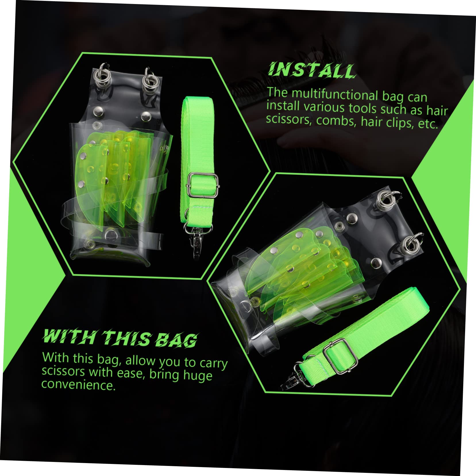 Mikinona Professional Barber Scissor Bag Hair Scissors Storage Waist Pack for Travel