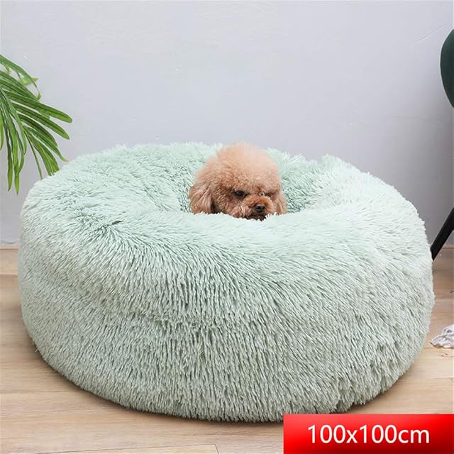 Foto 2 de 8 de POPOTI Extra Large Dog Beds Sofa,Deluxe Fluffy Washable Round Dog Pillow Cat Cushion Pet Bed for Cat and Dog…
